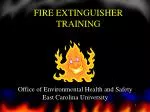 FIRE EXTINGUISHER TRAINING - slide 1