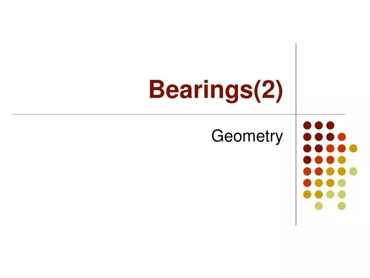 bearings 2