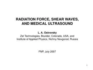 Radiation force