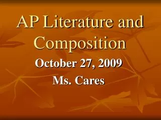 AP Literature and Composition