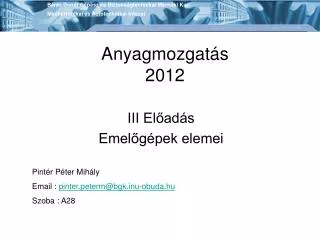 anyagmozgat s 2012