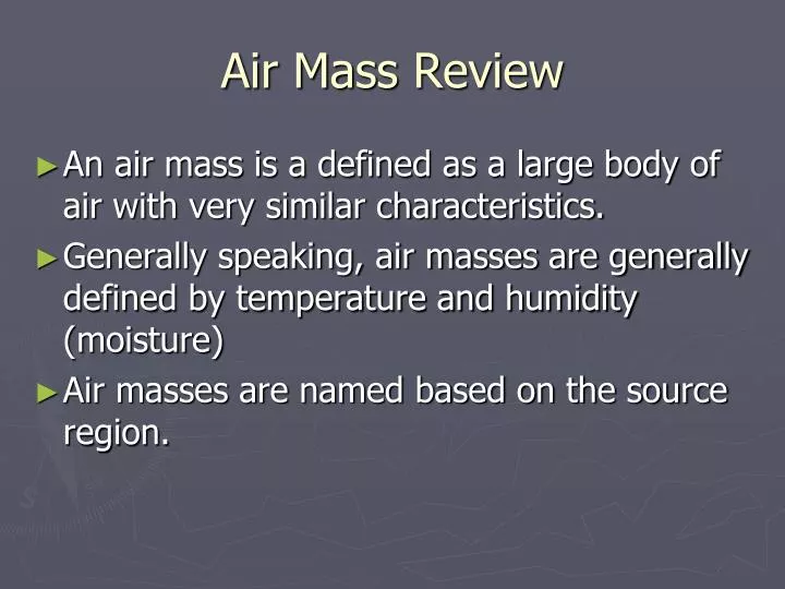 air mass review