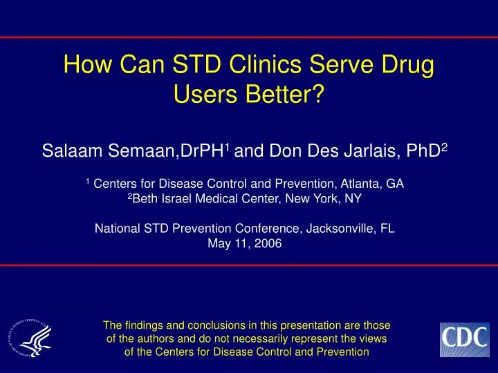 how can std clinics serve drug users better