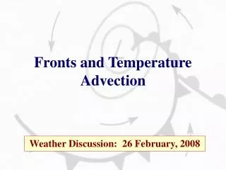 Fronts and Temperature Advection