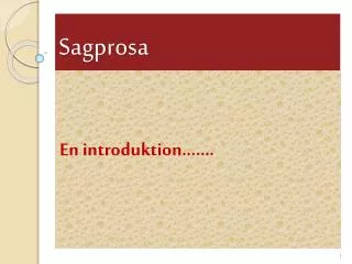 sagprosa