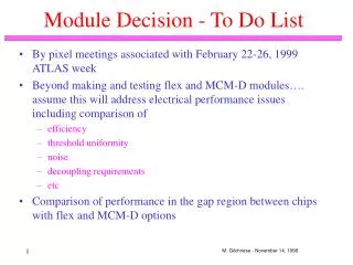 Module Decision - To Do List