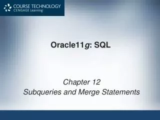 Oracle11 g : SQL
