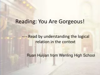 Reading: You Are Gorgeous!