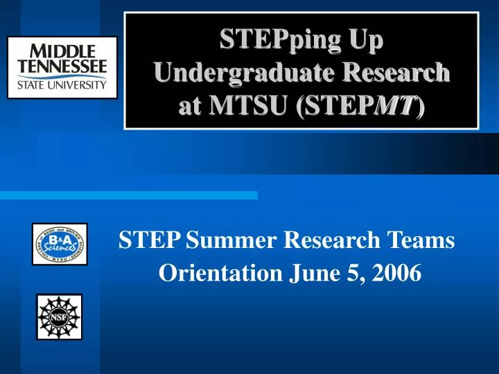 stepping up undergraduate research at mtsu step mt