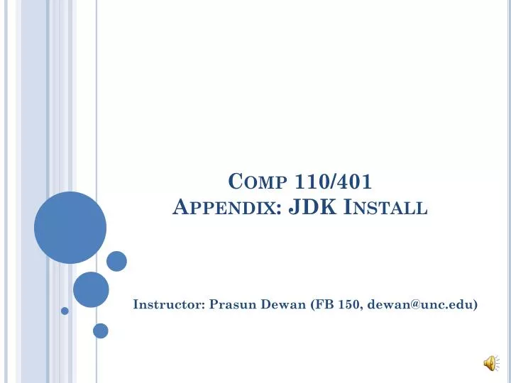comp 110 401 appendix jdk install
