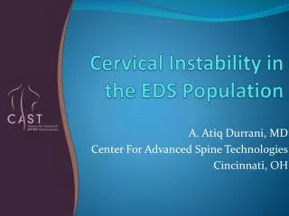 Cervical Instability in the EDS Population