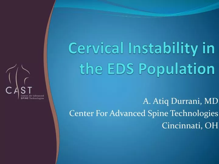 cervical instability in the eds population