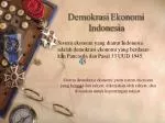 Demokrasi Ekonomi Indonesia