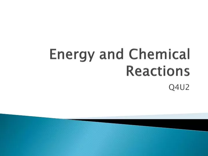energy and chemical reactions