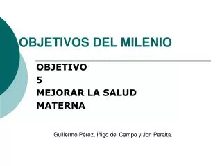 objetivos del milenio