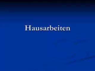 hausarbeiten