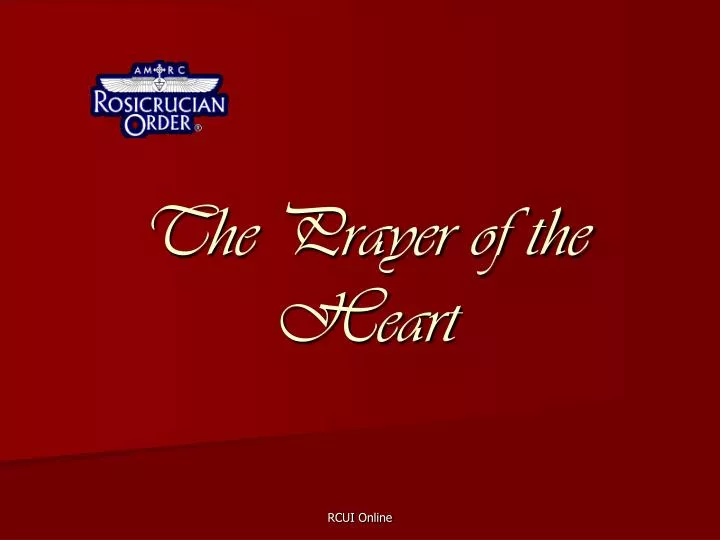 the prayer of the heart