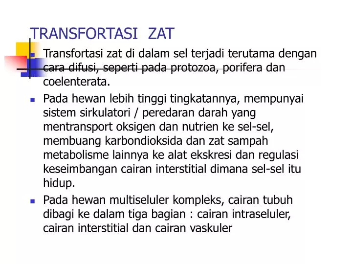 transfortasi zat