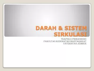 darah sistem sirkulasi
