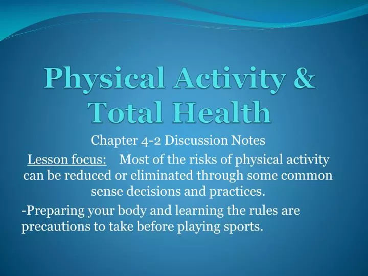 physical activity total health