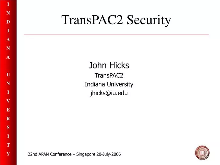 transpac2 security