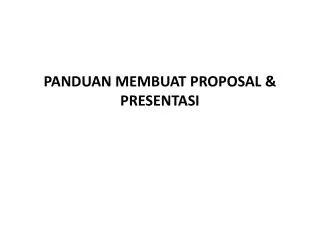 panduan membuat proposal presentasi