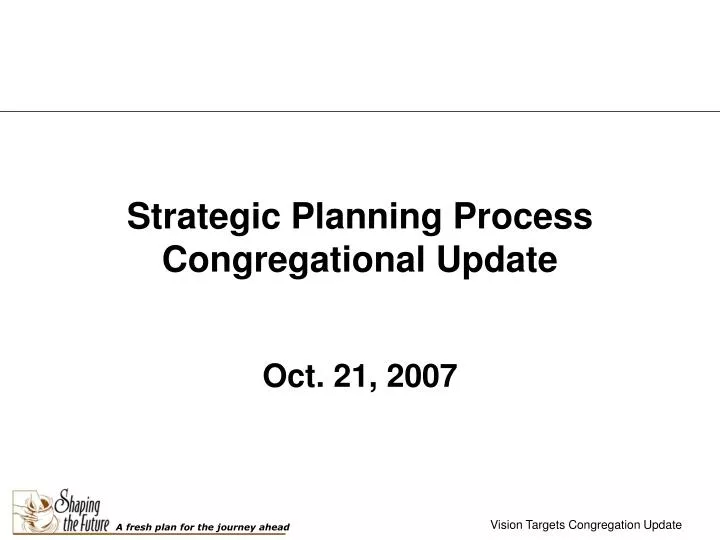 strategic planning process congregational update