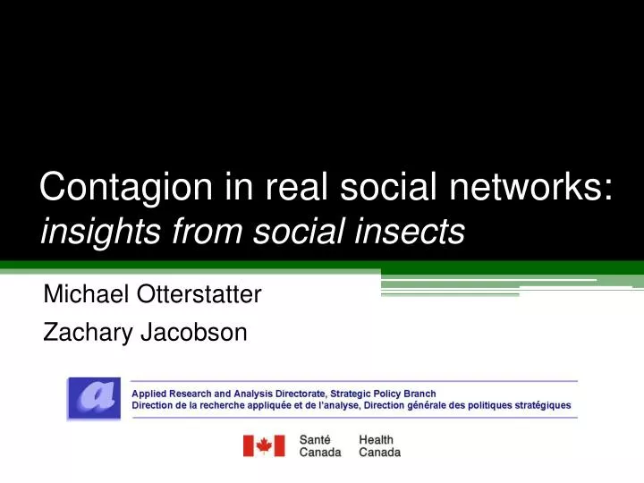 contagion in real social networks insights from social insects