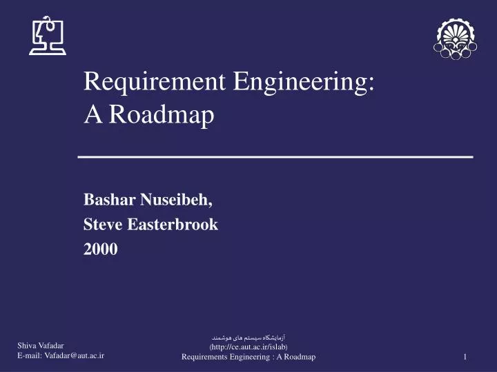 requirement engineering a roadmap
