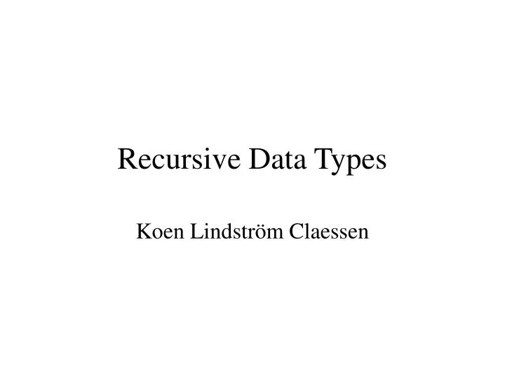 recursive data types