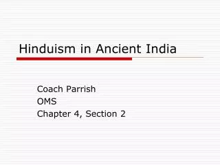 Hinduism in Ancient India