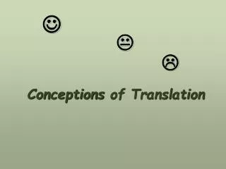 ?onceptions of Translation
