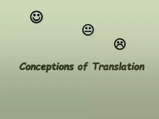 onceptions of translation