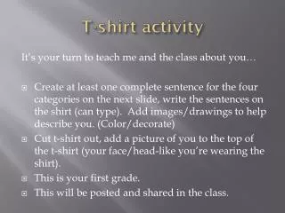 T-shirt activity