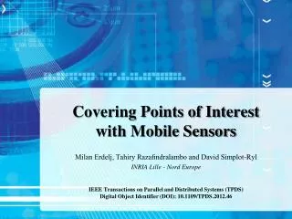 Covering Points of Interest with Mobile Sensors