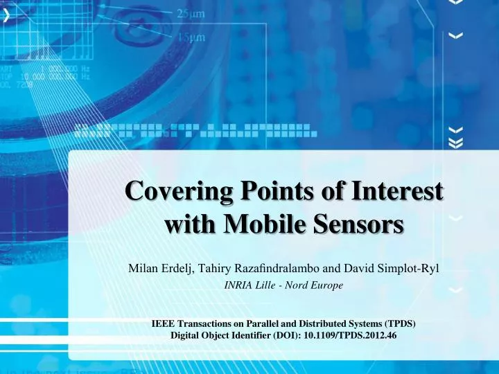 covering points of interest with mobile sensors