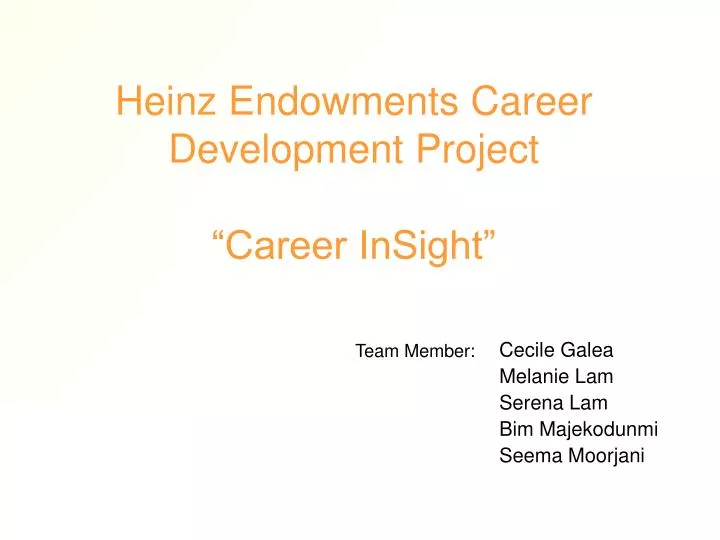 heinz endowments career development project career insight