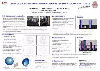 SPECULAR FLOW AND THE PERCEPTION OF SURFACE REFLECTANCE