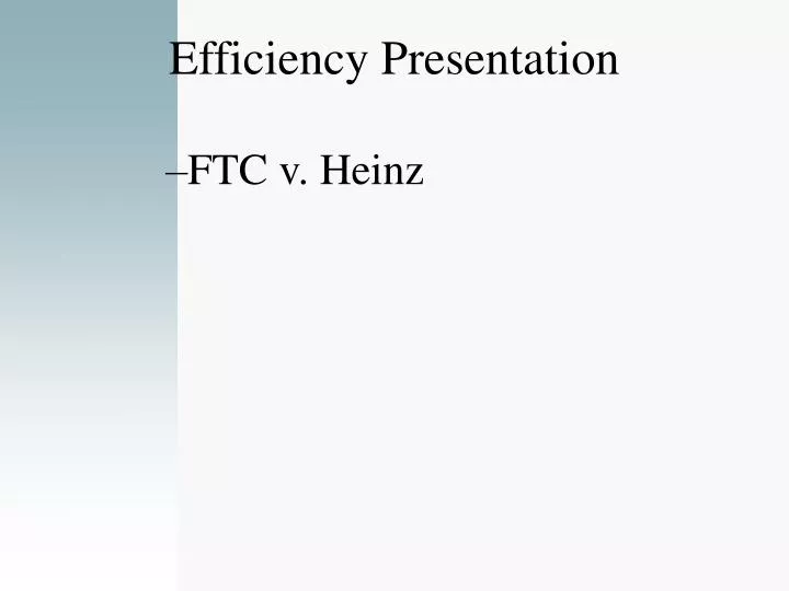 efficiency presentation