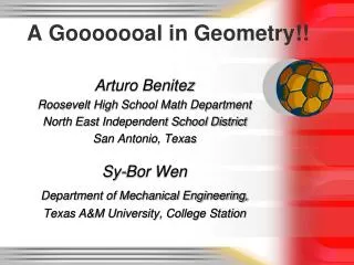 A Gooooooal in Geometry!!