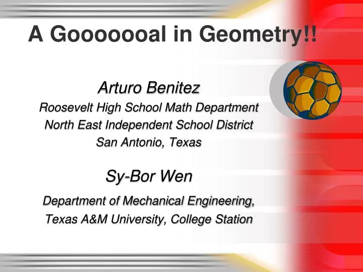 a gooooooal in geometry