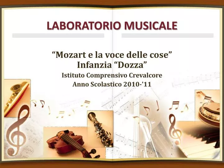 laboratorio musicale