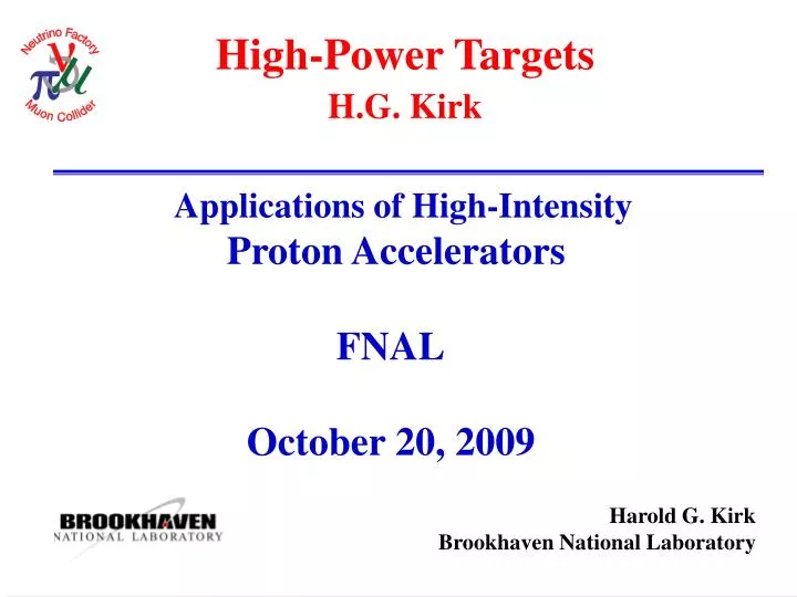 high power targets h g kirk