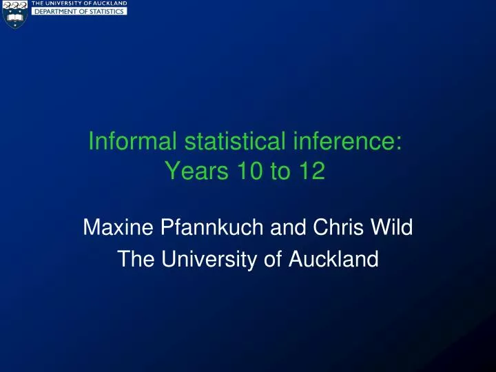 informal statistical inference years 10 to 12