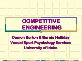 COMPETITIVE ENGINEERING