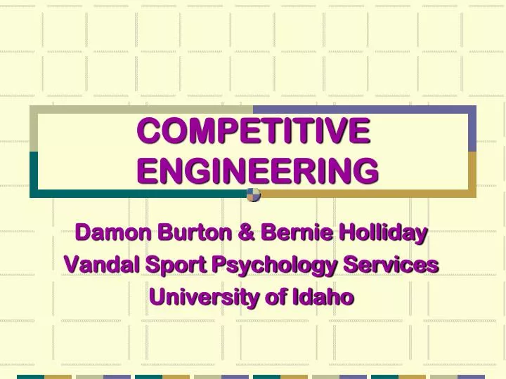 competitive engineering