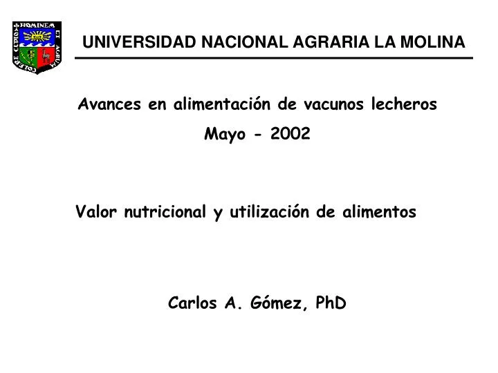 valor nutricional y utilizaci n de alimentos