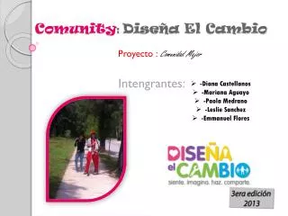 comunity dise a el cambio