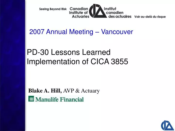 pd 30 lessons learned implementation of cica 3855