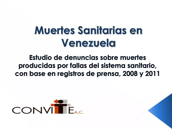 muertes sanitarias en venezuela